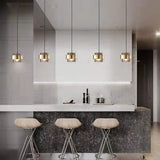 Gray Glass Pendant Light Dining Room Restaurant Light Hanging Lamp Kitchen Decor Home Nordic Indoor Bedroom LED Lighting Fixture