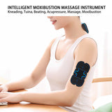 Electric Neck Shoulder Pulse Massager Adjustable Moxibustion Hot Compress Massager Patch Pain Relief TENS Muscle Stimulator
