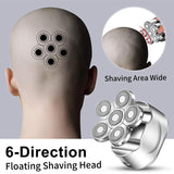 6 Blades Digital Display Rechargeable Electric Shaver  Men Hair Beard Trimmer Electric Razor Wet Dry Men Face Shaving Machine