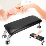 Black Manicure Table Hand Rests Nail Art Hand Pillow Salon Arm Hand Rest Cushion with Stainless Steel Support