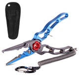 Aluminium Fishing Pliers Hook Remover Pliers Fish Holder Split Ring Tool Clip Clamp Line Cutters w/ Lanyard Fishing Accessories