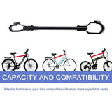 Dropship-Capacity 30Kg/66Lbs Bike Bicycle Top Tube Cross-Bar Frame Adjustable Adapter for Y-Frame Lady Bike Car Rack