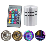 Colorful RGB Spiral Hole Wall Lamp Surface Install LED Light Luminaire Lighting