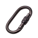 10 Pieces Oval Shape 25KN Screw Lock Carabiner Hook Rock Climbing Rappelling Rock Climbing Hiking Exploring Rappelling Rescue