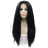 Lace wig European beauty long straight hair in the differentiation fiber head cover Lace front wigs