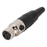 1 Pair Pure Copper Casing Pins 3 Core MINI XLR Connector DIY Audio Cable Welding Plug for wires up to 3.2mm in diameter