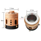 Bamboo Moxibustion Therapy Tool Moxa Burner Box Relaxation Roller Stick For Smokeless Moxa Cone Acupoint Massage Body Massager