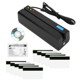 Magnetic Strip Card Reader LED Indicator Magstripe Writer 3 Tracks support for IBM ISO ANS DIN