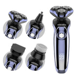 Wet Dry 4D Electric Shaver For Men Beard Hair Trimmer Rechargeable  Professional Hair Clipperr Nose And Ear Trimmer LCD Display