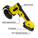 0-12000rpm Angle Grinder Electric Grinding Tool Polisher Cutter for Cutting Polishing Ceramic Tile Wood Stone Steel