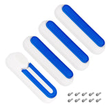 4 Set Electric Scooter Wheel Hubs Cap Fork Reflective Strips Wheel Side Decorative Cover with Screws for M365 PRO PRO2 1S
