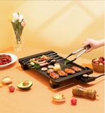 220V Household Electric Grill 1500W Automatic Smokeless Barbecue Machine Non-stick Home Frying Pan