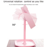 Espelho de maquiagem de gato rosa com espelhos led espelho de pé espelho de mesa de luz ajustável espelho de vaidade de tela de