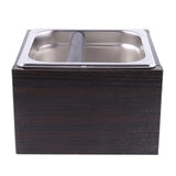 Wood Trash Can Coffee Knock Box Espresso Grounds Container Residue For Barista With Handle Coffee Residue Bucket Grind Waste Bin