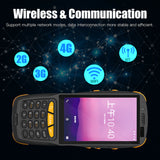 Android 9.0 Barcode Scanner PDA Handheld POS Terminal Inventory Machine 1D/2D/QR Scanner 4in Touchscreen Support 2/3/3G WiFi NFC