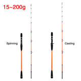 FELENHAI Jigging Casting Fishing Sea Ocean Rod 1.55 1.65 1.7 1.8m 30T Carbon Fiber Lure 50g 80g 200g Saltwater Boat Jigger Pole