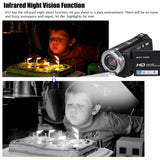 Full HD Video Camera 16X Digital Zoom Andoer V12 1080P Portable Camcorder Night Vision Face Detection Video Camera Fast Delivery