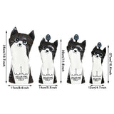Golf Club Cover Cute Crooked Cat Golf Wood Cover PU Leather Waterproof Soft Comfortable for Driver Fairway Hybrid Wood Covers