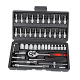 Automobile Ratchet Wrench 46-piece Key Wrench Set Flexible Universal Key Wrench Set Hand Tool Socket Wrench Car Repair Tool
