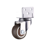 Furniture Casters Crib Rubber Wheel L type 1/1.25/1.5/2 inch Swivel Mute Brake Caster Furniture Hardware Fittings set of 4