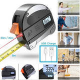 30/40M Laser Measuring Tape Retractable Digital Electronic Roulette Stainless Tape Measure Multi Angle Measuring Tool Dropship