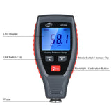 BENETECH GT235 LCD Coating Thickness Gauge Paint Thickness Gauge Meter Car Paint Depth Gauge Tester with Pouch Calibration
