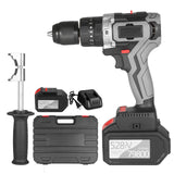 Cordless Drill Driver 21V 6.0A Battery 1/2 Inch Metal Keyless Chuck 20+3 Position 0-1550RMP Variable Speed Impact Hammer Drill