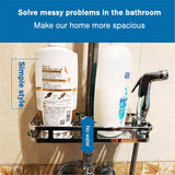 Shower Shelf Rectangle Detachable Lifting Storage Tray Rack Plastic Holder Saving Space Kitchen Bathroom Accessories