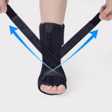 Adjustable Foot Drop Orthosis Brace Support Foot Arch Shock Absorber Bandage with Spiky Massage Ball THIN889