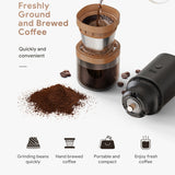 3IN 1 Drip Coffee Machine Grinder Coffee Machine High-Grade Stainless Steel Adjustable Coffee Grinder Long Battery Life