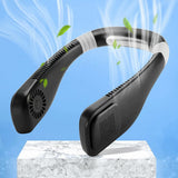 Hands Free Wearable Neck Adjustable Personal Cooling Fan Leafless Headphone Fan Hanging Neck Sport Cooling Fan