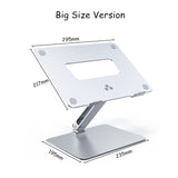 Notebook Stand Height Adjustable Aluminum Alloy Free Lift Laptop Heighten Holder for Macbook Dell HP iPad Pro 7-17 inch