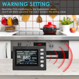USB Rechargeable Carbon Dioxide Detector 4Inch TFT Colour Screen Air Quality Monitor CO2 Meter with Ambient Temperature Humidity