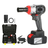 Cordless Electric Impact Wrench 980Nm Torque Brushless Motor with Chuck Fast Charger  Multifunction Impact Kit Variable Speed