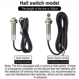 4 Digital LED Tachometer Gauge RPM Speed Meter with Hall Proximity Switch Sensor Red Blue Green 10-9999RPM DC 8-24V