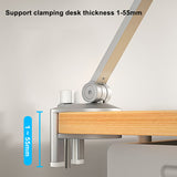 Desk Clamping Aluminum Reading Book Stand Multi-angle Adjustable Reading Book Bracket Table Camping Book Holder Tablet Stand