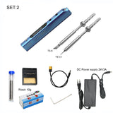 SQ001 mini portable Smart electric soldering iron STM32 processor Digital display welding tool for ts100 with DC Power supply