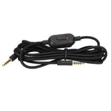 Gaming Headset Cable Woven Earphone Cord with Volume Control and Mute Switch for Logitech G Pro/G Pro X/G433/G233 Headphone