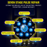 Car SUV Battery Charge 12V-24V 10A 7-Segment Motorcycle Truck Battery-charger with Impulse Repair LED Display Charger