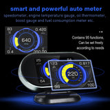KONNWEI KW206 OBDII EOBD Scan Code reader + HUD Head-up Display 12V Overspeed Speedometer Boost Gauge OBD2 Car Fault Scanner
