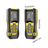Laser Rangefinder High-precise Electronic Measuring Ruler Length Area Volumes Measuring Device LCD Distance Meter