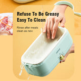 Portable Electric Heating Lunch Box Multifunctional Cooking Pot Barbecue Machine Hot Pot Frying Pan Oven Household Cooking Rice