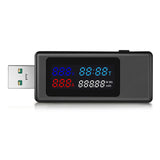 KWS-V30 USB Tester 6 in 1 DC Digital Voltage Power IPS Display Timing Capacity Meter Detector Adapter for voltage power current