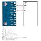 ICM20948 DC 3.3V Low Power Nine Axis DMP Motion Tracking Device Sensor Module IIC and 7M high-speed SPI, IIC interface
