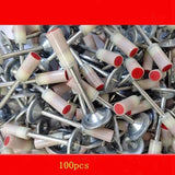 100Pcs 32mm/42mm Round Steel Nail Square Steel Nail For Manual Steel Nails Gun Nails for Building Fire Nail Silencer Integral