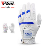 PGM Pack 1 Pair Golf Gloves Kids Left Hand Right Hand Microfiber Cloth Breathable with Ball Marker for Junior Youth Boys Girls