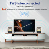 Creative bluetooth speaker TWS bass column portable wireless 3D stereo speaker subwoofer with LED night light FM DJ Boombox