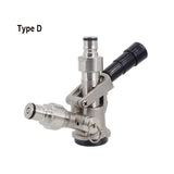 Draft Beer Homebrew Keg Coupler with Ball Lock Quick Disconnect(QD) Adapter Beer Dispenser Type S/D