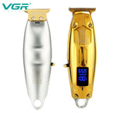 Full metal barber hair trimmer for face&amp;body men grooming professional cordless beard hair clipper edge electric haircut machine