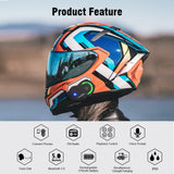 TMAX-M Motorcycle Helmet Bluetooth 5.0 Stereo Handsfree Headset NO Intercom Function for Walkie Talkie Moto Interphone FM Radio